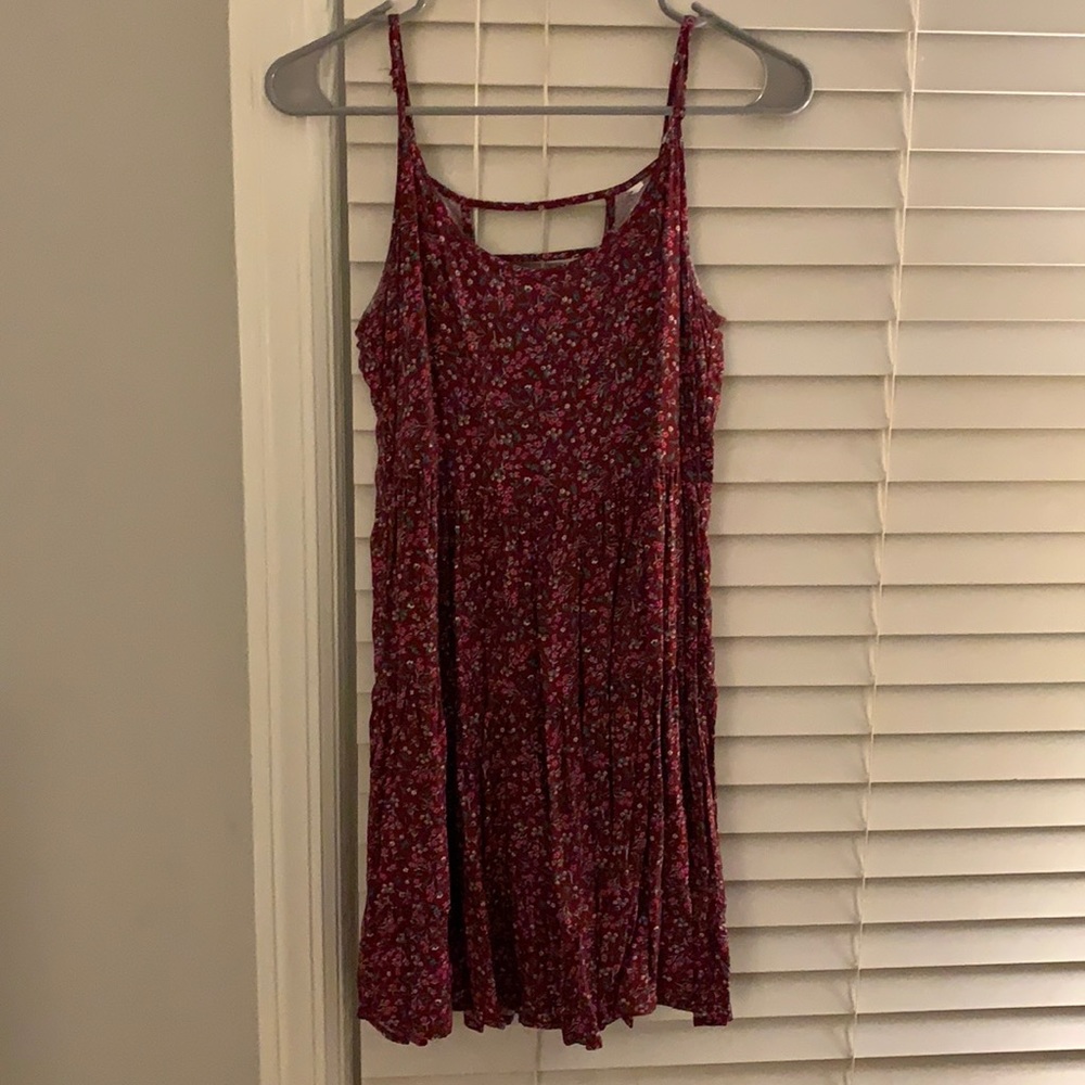 Pink flowered dress